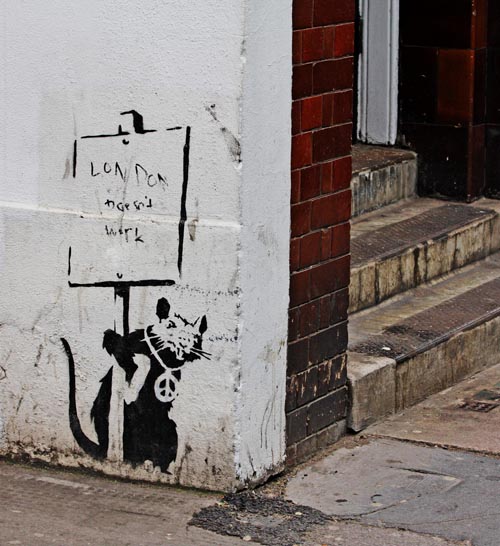 Placard Rat - Get Out While You Can | Banksy Prints